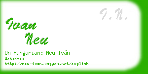 ivan neu business card